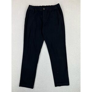 Cove USA Pants Mens 32x30 Black Slim Fit Stretch Chino Elastic Waist Tapered